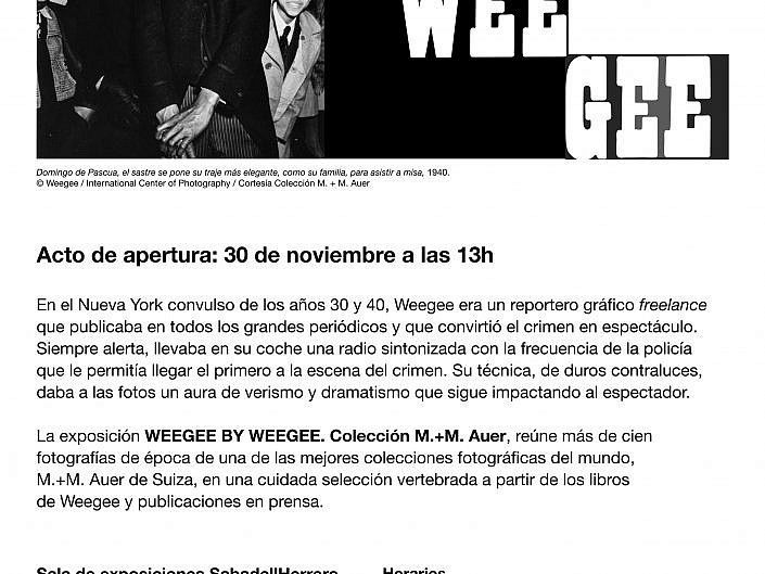 Exposición Weegee by Weegee, Colección M.+M. Auer